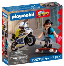 PLAYMOBIL CITY ACTION - COURSE-POURSUITE EN MOTO #72079